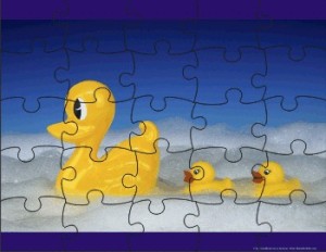 My geographical knowledge of Sydney is like this jigsaw puzzle. Except for the fact that it's put together. And that it features ducks. 