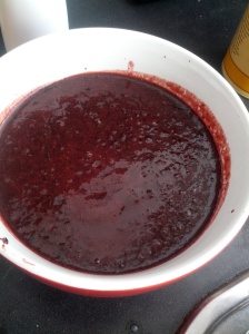 This is what 1.5kg of pureed cherries looks like. Because you've always asked yourself that, haven't you?